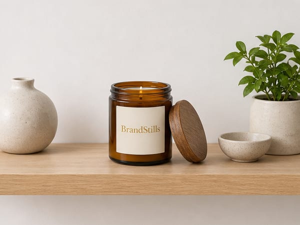 A home product styled on a shelf